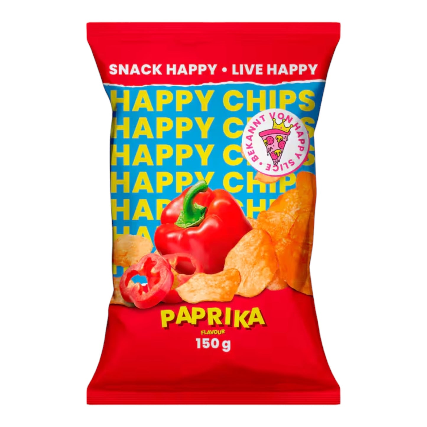 8 x Happy Chips Paprika MHD 08.25